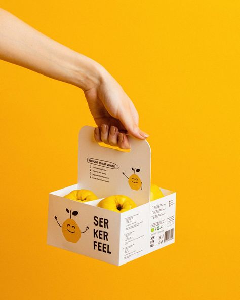 SerKerFeel – Packaging Of The World Vegetable Box Packaging Design, Sustainable Fruit Packaging, Produce Package Design, Creative Packing Ideas, Fruit Package Design, Organic Food Packaging Design, Organic Food Branding, Fruit Box Packaging, Fruit Box Design