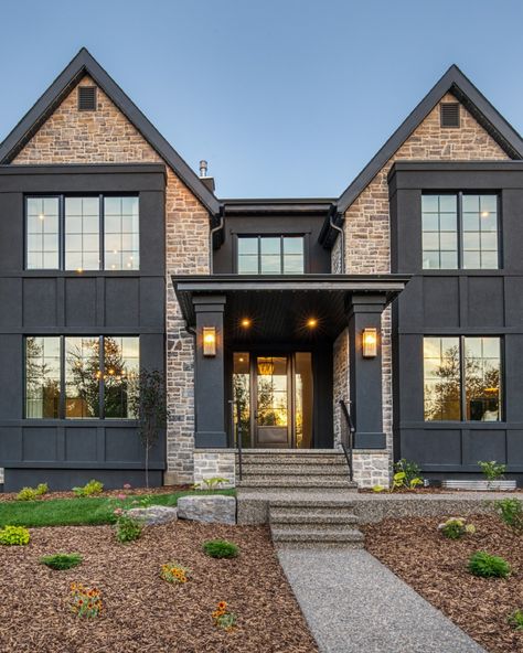 Eldorado Stone | Talk about a showstopper from any angle 🤩 - Pictured: Grand Banks | Limestone Builder + Designer: @newgrounddevelopments 🤍 📸: Karey Wood… | Instagram Grand Banks Limestone, Eldorado Stone, Angle Pictures, Wood Photography, Woods Photography, Brick Exterior House, Craftsman Style Homes, New Home Construction, March 1