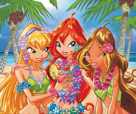 Coconut Dream, Klub Winx, Barbie Summer, Tropical Girl, Les Winx, Bloom Winx Club, Beach Artwork, Mermaid Aesthetic, Malibu Barbie