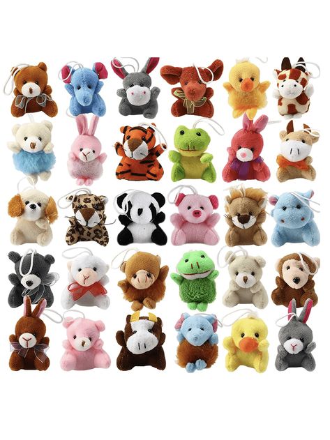 Shein Stuffed Animals, Kids Party Favors, Small Stuffed Animals, Carnival Prizes, Plastic Animals, Event Party, Plush Animals, Toy Sets, Goodie Bags