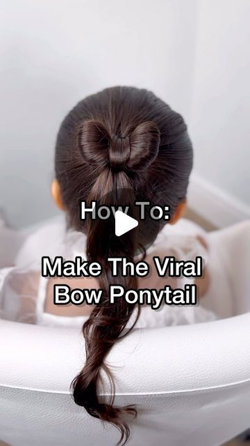 Nancy Amery on Instagram: "From Basic To Bow 🎀  You all loved my bow bunchies - it’s currently my most viewed reel so here’s a slightly different version on a ponytail.  Which do you prefer?   #bowponytail #cuteponytail #howtohair #hairtutorial #hairhack #bowbunchies #girlshairstyles #cutehairstyles #toddlerhairstyles" Bow Ponytail Tutorial, Bow In Ponytail, Ponytail With A Bow, Bow Ponytail Hairstyle, Ponytail Bow Hairstyle, How To Do A Ponytail, Bow Bun Hairstyle, Ponytail For Kids, Bow Pigtails