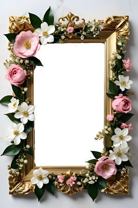 frame Fream Poto Design, Flower Frame Design Beautiful, Photo Frame Border Design, Birthday Frames Design, Birthday Photo Frame Design, Frame Edit Aesthetic, Floral Picture Frames, Latest Photo Frames, Pearl Market