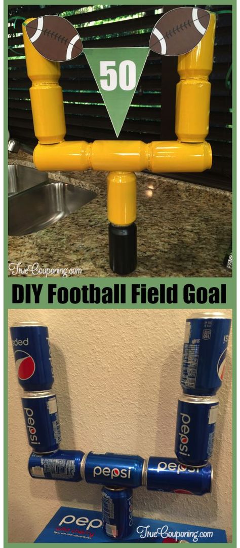 Diy Dallas Cowboys Party Decorations, Lions Football Party, Diy Football Birthday Party Decorations, Diy Football Trophy, Nfl Party Ideas Decor, Dallas Cowboys Theme Party, Diy Football Goal Post, Football Decorations Party, Football Party Decorations Diy