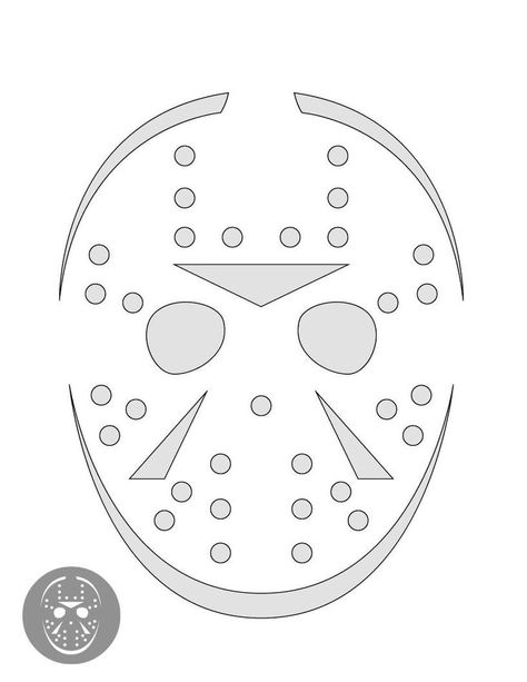 Jason Pumpkin Carving, Jason Voorhees Pfp, Pumkin Carving Stencils, Halloween Pumpkin Templates, Pumpkin Carving Stencils Templates, Angel Y Diablo, Pumpkin Carving Stencil, Halloween Pumpkin Stencils, Halloween Pumpkin Carving Stencils