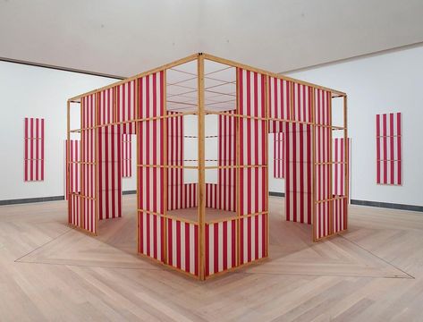 Mennour 梅隆赫画廊 auf Instagram: „DANIEL BUREN is part of the exhibition "Sleepless Nights" at the Moderna Museet in Stockholm, until January 14, 2024. In the contradictory…“ Section Drawing Architecture, Temporary Architecture, Daniel Buren, Modular Display, Geometric Symbols, Fabric Display, Sensory Room, Centre Pompidou, Exhibition Stand Design