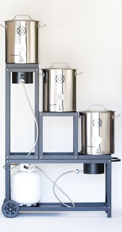 Brew Stand, Homebrew Setup, Brewery Equipment, Beer Brewing Equipment, Beer Kit, Home Brewing Equipment, Brewery Design, Diy Beer, Homemade Beer