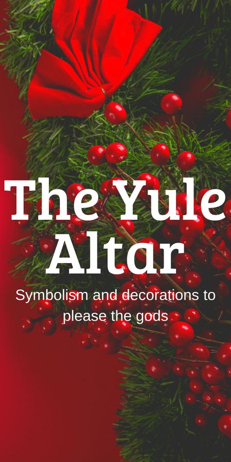 Yule Altar Symbolism And Decorations. How do witches decorate their altars for Christmas? Yule traditions. Winter solstice decorations. How to celebrate Yule. Pagan Yule art. Yule ritual. Yule celebration. Yule crafts. Yule aesthetic. Yule tree. Yule correspondences. Yule meaning. Yule blessings and gifts. Happy Yule! Yule wreath. Yule spells. Yule ornaments. Norse Yule goat. Wiccan Yule ball. What is Yule? #yule #pagan #christmas #wicca #witch #witchcraft #paganism #occult #goddess #altar Yule Alter Ideas, Yule Runes, Decorating For Yule, Winter Solstice Wreath, Pagan Christmas Aesthetic, Yule Wreath Pagan, Winter Solstice Altar, Yule Meaning, Pagan Christmas Tree Yule Decorations