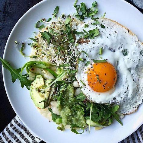 White Beans and Greens Breakfast Taco recipe | The Feedfeed White Beans And Greens, Greens Breakfast, Beans Breakfast, Easy Recipes Videos, Salad For Breakfast, Gluten Free Cocktails, Beans And Greens, Breakfast Tacos Recipe, Breakfast Taco