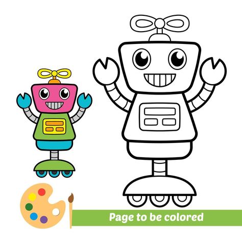 Mewarnai Robot, Robot Clipart, Robot Coloring, Eid Sweets, Digital Art Tutorial Beginner, Vector Robot, Alphabet Activities Preschool, Indian Art Paintings, Kids Coloring Books