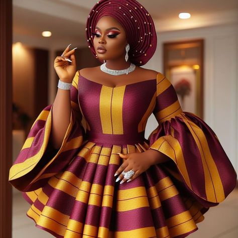 Aso-Oke edition  Learn to create stunning fashion images like this with AI  link in my bio😘 African Bag, Stunning Fashion, African Styles, African Clothes, Aso Oke, Africa Art, Ankara Dress, African Print Fashion Dresses, African Design Dresses