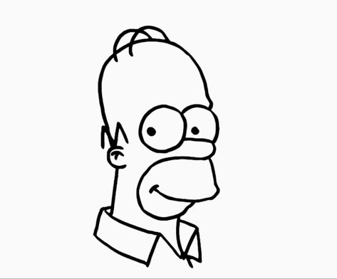 The Simpsons Drawings Easy, Simson Drawings Easy, Simpsons Drawing Sketch, Simpsons Drawings Easy, The Simpsons Drawings, Homer Tattoos, Homer Simpson Drawing, Simpson Drawing, Simpsons Tattoo