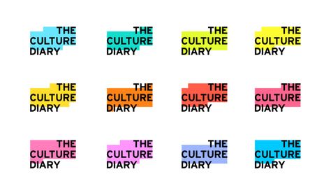 The Culture Diary logos || Praline Government Branding, Tagline Design, Conference Branding, News Logo, Conference Logo, Bold Logo Design, Dynamic Logo, Schrift Design, For The Culture