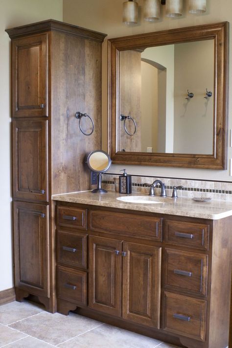 Bathroom Cabinets Designs, Rustic Bathroom Vanities, Rustic Bathroom Designs, Bathroom Redesign, Small Bathroom Makeover, Rustic Bathrooms, Bathroom Remodel Designs, Bathroom Remodel Shower, Upstairs Bathrooms