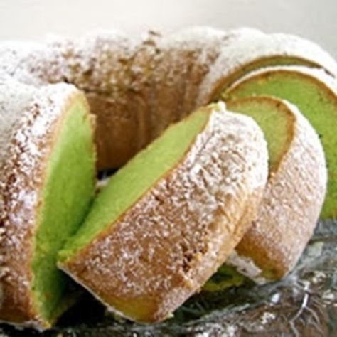 This cake is wonderfully moist and delicious.  The glaze is scrumptious but the cake can stand alone or with a sprinkling of powdered sugar.    This is just the thing to welcome new neighbors or to say Thank You for bringing in your mail while you were on vacation.  I’ve taken more than a few to pot lucks & church suppers, as well.Midori is a sweet, bright green in color, melon-flavored liqueur.  Until 1987 it was made exclusively in Japan but is now also manufactured in Mexico and France... Pistachio Pudding, Torte Cupcake, Pistachio Cake, Vegetarian Cake, Think Food, Just Desserts, How To Make Cake, Pistachio, Cake Desserts