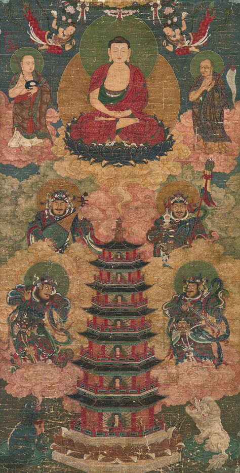 ANONYMOUS (16TH CENTURY) | BUDDHA AMITABHA | Christie's Buddhist Iconography, Amitabha Buddha, Chinese Art Painting, Buddha Painting, Tibetan Art, Cleveland Museum Of Art, Ming Dynasty, Education Design, Buddha Art