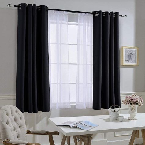 Black Blackout Curtains, Grey Blackout Curtains, Blackout Curtains Bedroom, Curtains For Living Room, Custom Drapes, Darkening Curtains, Room Darkening Curtains, Grommet Curtains, Window Panels