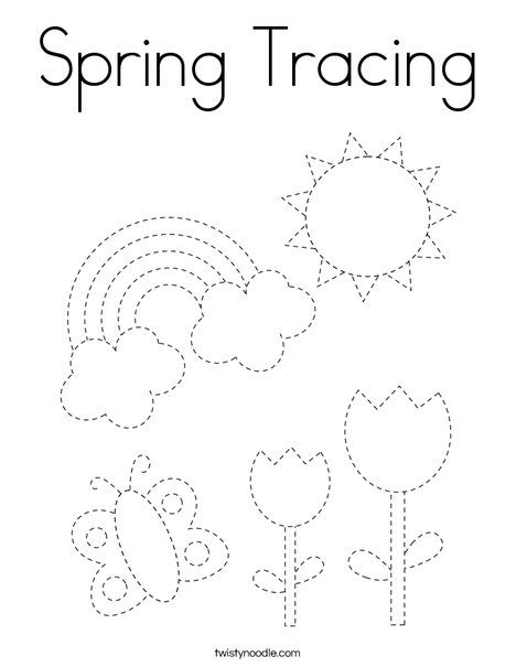 Spring Tracing Coloring Page - Twisty Noodle Tracing Coloring Pages, Spring Worksheets Preschool, Spring Worksheet, Twisty Noodle, Homeschool Preschool Activities, Kindergarten Coloring Pages, Preschool Tracing, Tracing Sheets, Tracing Worksheets Preschool