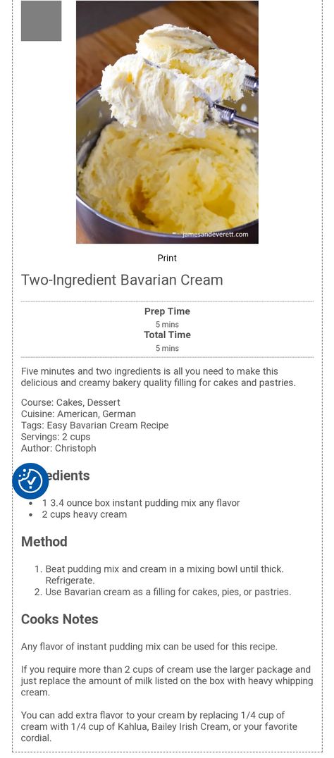 Easy imitation Bavarian Cream How To Make Bavarian Cream Filling, Bavarian Cream Recipe Desserts, Easy Bavarian Cream Filling, Easy Bavarian Cream Recipe, Bavarian Cream Pizza Recipe, Bavarian Cream Cake Recipe, Easy Bavarian Cream, Bavarian Cream Recipe, Bavarian Cream Filling