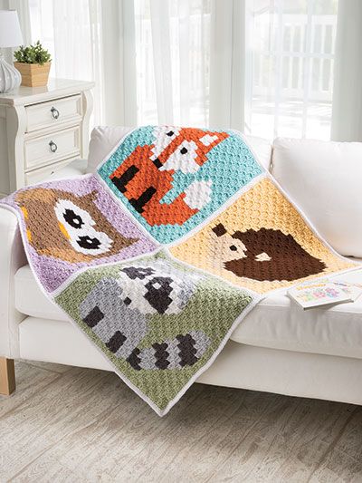 I have something exciting to tell you guys! I wrote a crochet book! And it features one of my favorite techniques: C2C crochet! Corner-to-Corner Lap Throws for the Family includes 5 super cute designs: Woodland Animals, Snowman, Simple Stripes, Sheep, and a Sweet Dreams Baby Blanket. If you aren’t familiar with C2C, instead of a written pattern, … Corner To Corner Crochet Pattern, Annie's Crochet, Repeat Crafter Me, Corner To Corner Crochet, Crochet Book, Crocheted Blanket, C2c Crochet, Haken Baby, Crochet Afghans