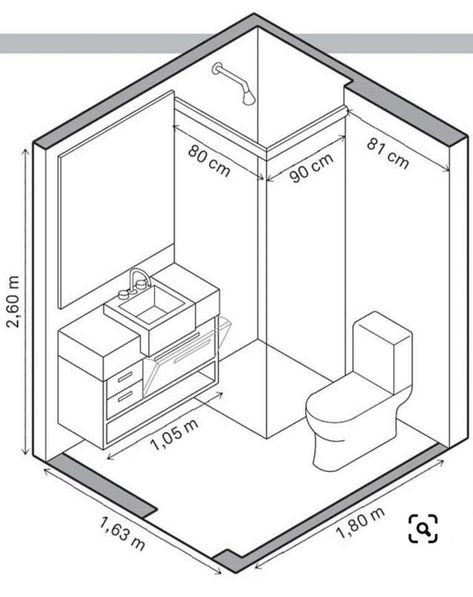 Toilet Dimensions, Top Bathroom Design, Small Bathroom Layout, Bathroom Dimensions, Bathroom Plans, Bathroom Floor Plans, Toilet Sink, Small Bathroom Makeover, Top Architects