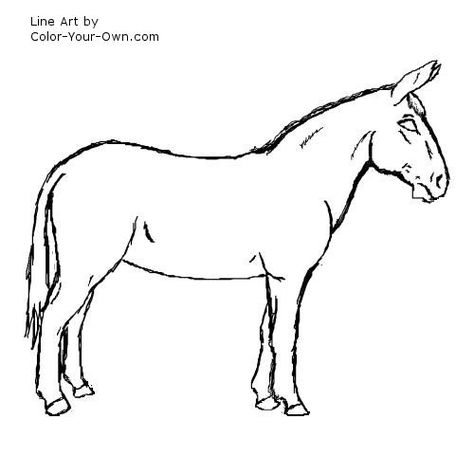 mule line art Black And White Line Drawings, Draft Mule, Mules Animal, Horse Sketch, Covered Wagon, Line Drawings, Black And White Lines, Brand Book, White Line