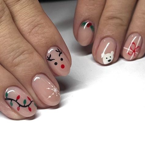 Cute Christmas Nails, Christmas Nails Easy, Christmas Gel Nails, Seasonal Nails, Cute Gel Nails, Christmas Nails Acrylic, Blue Nail, Nagel Inspo, Cat Kuku