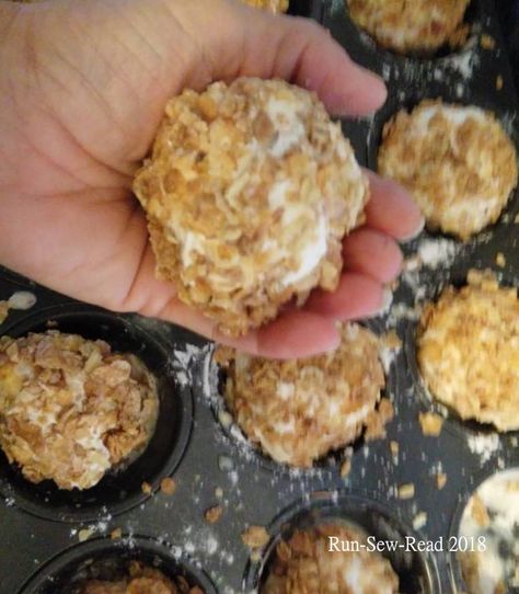 Fried Ice Cream — made in the Air Fryer – run | sew | read Deep Fried Ice Cream Air Fryer, Air Fryer Fried Ice Cream, Air Fryer Ice Cream, Deep Fried Ice Cream, Mexican Fried Ice Cream, Fried Ice Cream Recipe, Best Air Fryer Recipes, Sports Snacks, Air Fryer Recipes Vegetarian