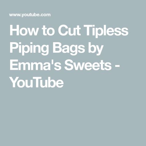 How to Cut Tipless Piping Bags by Emma's Sweets - YouTube Tipless Piping Bags, Piping Bag, Cookie Ideas, Bag Clips, Make Design, Royal Icing, Cookie Decorating, Cookie Dough, Piping