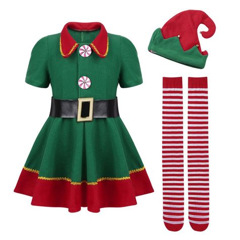 PRICES MAY VARY. Elastic,Polyester Hand Wash Only Material: Christmas Elf costume santa's helper outfits made of high-quality pleuche/ polyester fabric, soft and skin-friendly, elastic, comfortable to wear. Our costumes are made of high quality polyester fiber to protect the skin of your whole family. Our breathable clothes will help your families to move around comfortably without sweat trouble. Design: Christmas Elf costume sets, women men Christmas Elf costume, Elf adult Christmas costumes, C Toddler Elf Costume, Xmas Party Dress, Clothing Fancy, Elf Kostüm, Xmas Party Dresses, Christmas Elf Outfit, Christmas Elf Costume, Kostuum Halloween, Green Elf