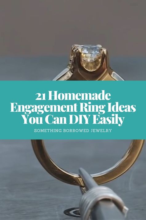 21 Homemade Engagement Ring Ideas You Can DIY Easily 2 Make Your Own Wedding Ring, Make Your Own Wedding Band, Homemade Wedding Rings, Homemade Engagement Ring, Diy Engagement Ring, Diy Wedding Ring, Double Wedding Bands, Single Diamond Ring, Engagement Ring Ideas