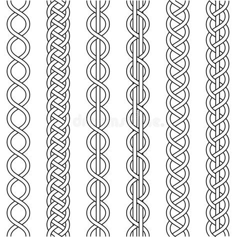 Rope Cable Weaving, Knot Twisted Braid, Macrame Crochet Weaving, Braid Knot, Vector Knitted Braided Stock Vector - Illustration of bind, line: 118941012 Braids Illustration, Braid Macrame, Rope Tattoo, Celtic Braid, How To Draw Braids, Twisted Braid, Macrame Crochet, Band Tattoo Designs, Celtic Weave