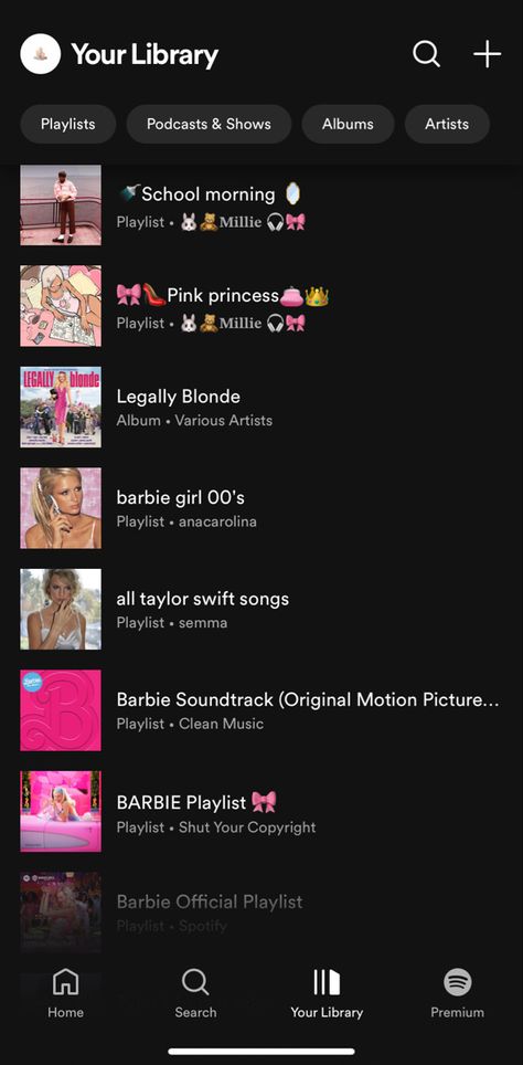 #spotify #barbie Barbie Listening To Music, Barbie Playlist, Barbie Song, Playlist Names, Therapy Playlist, Barbie Core, 14th Birthday, Song Playlist, Listening To Music