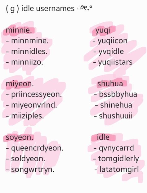 Twice Usernames Ideas Kpop, Mlbb Username Ideas, Nmixx Username Ideas, Cute Usernames Kpop, Twice Username Ideas Kpop, Gidle Username Ideas, Kpop Usernames Ideas Multistan, Itzy Username Ideas, Kpop Nicknames Ideas