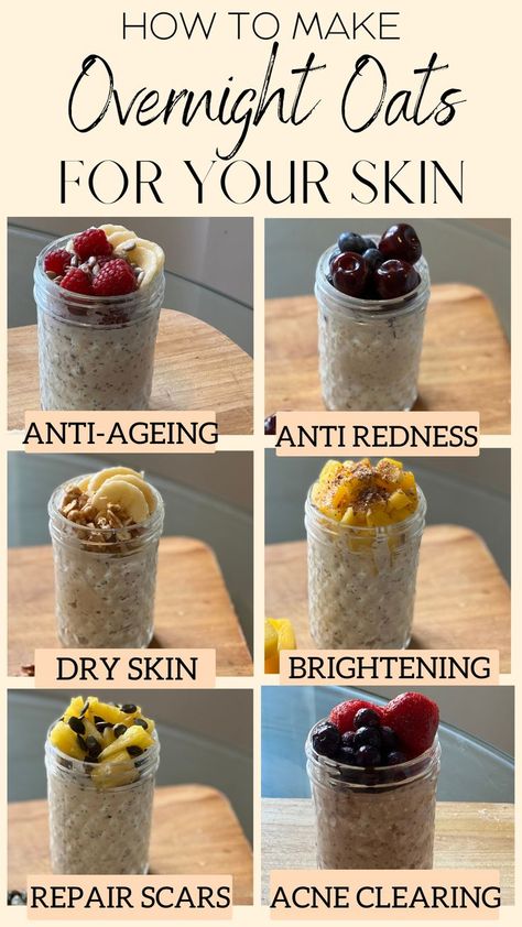 Low Carb Overnight Oats, 0 Calorie Foods, Anti Acne Diet, Food For Dry Skin, Food For Acne, Foods For Clear Skin, Dry Skin Acne, Acne Diet, Healthy Lunch Snacks