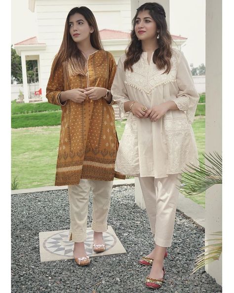 Dazzle on Instagram: “Besties styling goals! 🔥 Let's create a fusion of fun and chic looks to ace the summer style game in our ” Spike Glam” & ”Tassel Maze”…” Dress Designs Simple, Simple Casual Dress, Casual Dresses For Girls, Dress Designs For Girls, Pakistani Formal Dresses, Nikkah Dress, Latest Dress Design, Simple Kurti Designs, Pakistani Fashion Casual