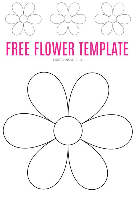 Free Flower Template (Downloadable PDF) perfect for spring crafts for kids with lots of ideas for flower activities you can try. Flower Templates Printable Free, Spring Flower Crafts, Spring Template, Flower Templates Printable, Pearl Crafts, Spring Crafts For Kids, Paper Flower Template, Aktivitas Montessori, Spring Activities