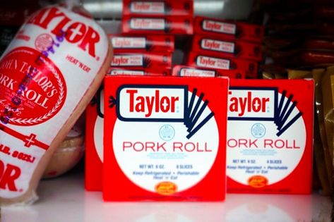 Taylor Pork Roll, Taylor Ham, Rolled Sandwiches, Ham Sandwich, Pork Roll, Ocean Grove, Ham Sandwiches, Bagel Shop, Garden State