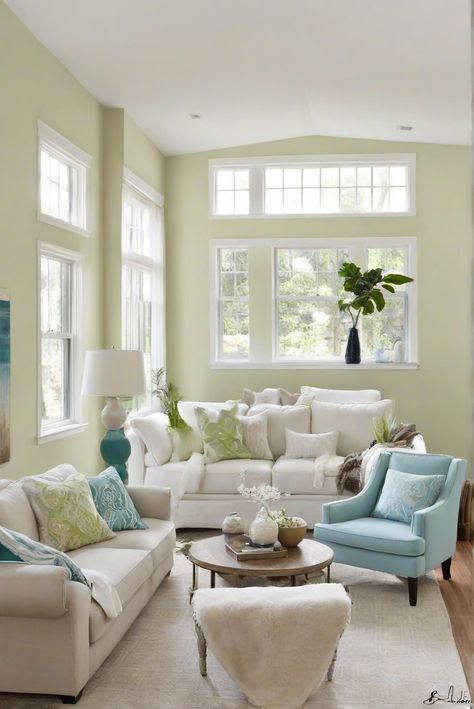 Feeling inspired? Elevate your space with the top paint colors of 2024. Explore a daily routine for interior designers to breathe fresh life into your home. #Ad #homedecor #homedesign #wallpaints2024 #Painthome #interiorarchitecture Wall Colors Green Living Room Colors Bright Living Room Colors Apartment Renovation Living room Remodeling Modern Paint Colors 2024 Living Room Light Paint Color Ideas, Living Room Paint Color Ideas Bright, Best Sunroom Paint Colors, Cozy Paint Colors For Living Room, Light Wall Colors, Colors To Brighten A Room, Colorful Living Room Bright, Renovation Living Room, Happy Living Rooms