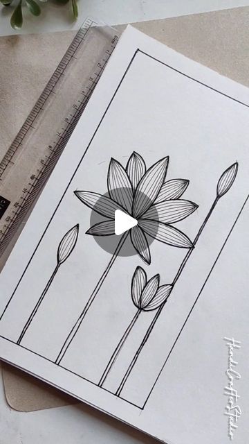 Madhubani Lotus Design, Madhubani Lotus, Madhubani Art Easy, Easy Madhubani Painting, Drawing Tutorials Step By Step, Painting Madhubani, Step By Step Art, Madhubani Paintings, Lotus Painting