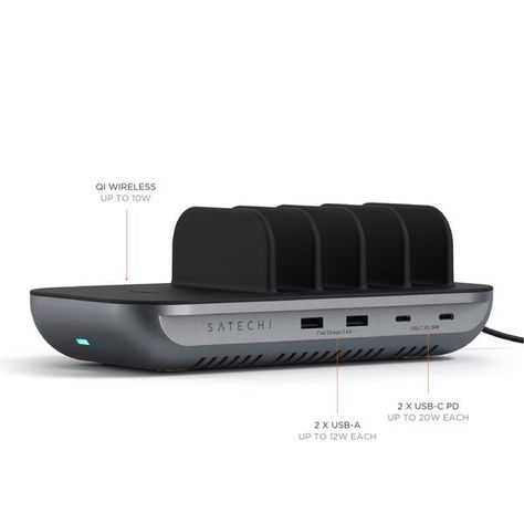 Dock5 Multi-Device Charging Station | USB-C Charging Docks Usb Charging Station, Electronic Organization, Wireless Charging Pad, Charging Dock, Family Homes, Docking Station, Charging Station, Wireless Charger, Macbook Air