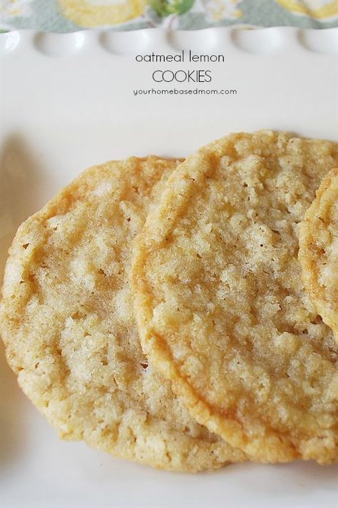 Recipes With Lemon Extract, Lemon Extract Recipes, Oatmeal Sugar Cookies, Lemon Oatmeal Cookies, Best Lemon Cookies, Lemon Oatmeal, Lemon Extract, Lemon Cookies, Lemon Desserts