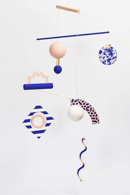 Memphis Art, Mobiles For Kids, Mobile Art, Memphis Design, Kinetic Art, Hanging Mobile, Objects Design, Art Movement, Diy Inspiration