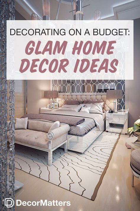 Fancy Home Decor, Glam Bedroom Ideas, Bedroom Glam, Glamour Interiors, Glamorous Home, Fancy Home, Mirror Furniture, Glam Bedroom Decor, Aesthetic Interior Design