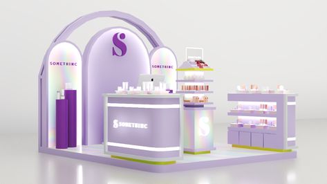 Skincare Booth, Cosmetics Display Stand, Event Booth Design, Exhibition Display Design, Standee Design, Arabic Decor, Exhibition Stall Design, Ads Creative Advertising Ideas, Booth Decor