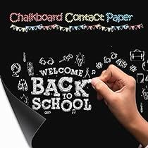 Wallpaper Stick And Peel, Chalkboard Contact Paper, Black Wall Stickers, Chalkboard Wallpaper, Chalkboard Stickers, Blackboard Wall, Diy Wall Decals, Chalkboard Print, Cleaning Walls