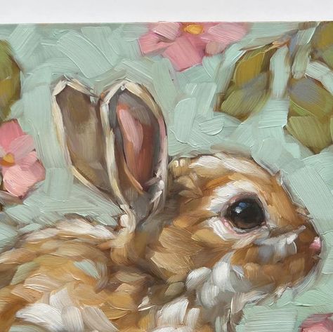 Andrea Lavery, Easter Paintings, Bunny Art, Nursery Art, Art Classes, Happy Easter, Animal Art, Oil Painting, Easter