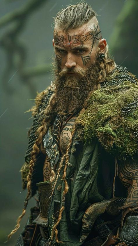 Ginger Viking Man, Celtic Warriors Men, Modern Viking Men, Celtic Warrior Art, Older Mens Long Hairstyles, Viking Face Paint, Viking Warrior Men, Viking Man, Viking Wallpaper