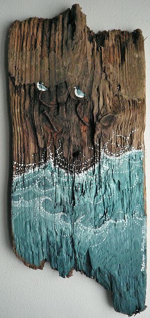 Llanw uchel by Valériane Leblond, via Flickr Diy Driftwood, Driftwood Furniture, Painted Driftwood, Driftwood Projects, Driftwood Beach, Driftwood Decor, Driftwood Crafts, Beach Crafts, Driftwood Art