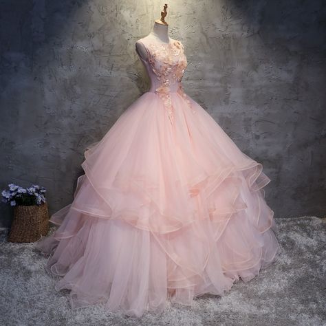 Cheap victorian gothic, Buy Quality marie antoinette directly from China renaissance gown Suppliers: cloud ruffled cosplay ball gown medieval dress Renaissance gown queen Victorian Gothic/Marie Antoinette/ Belle Ball Enjoy ✓Free Shipping Worldwide! ✓Limited Time Sale ✓Easy Return. Prom Dress Pink, Prom Dress Lace, Pink Ball Gown, Quinceanera Dresses Pink, Pink Evening Dress, Prom Dresses 2017, Long Prom Gowns, Lace Formal Dress, Prom Dresses Sleeveless