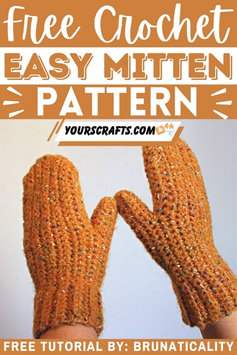 Acts Of Kindness Crochet, Crochet Mitten Patterns, Kindness Crochet, Easy Mittens, Crochet One Skein, Crochet Glove, Crocheted Mittens, Chevron Crochet Blanket, Mittens Free Pattern